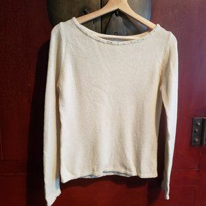 Vintage Jones Studio Cream 100% Lamb Wool Sweater with Beaded Collar and…